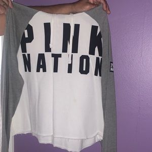 PINK Crop Hoodie